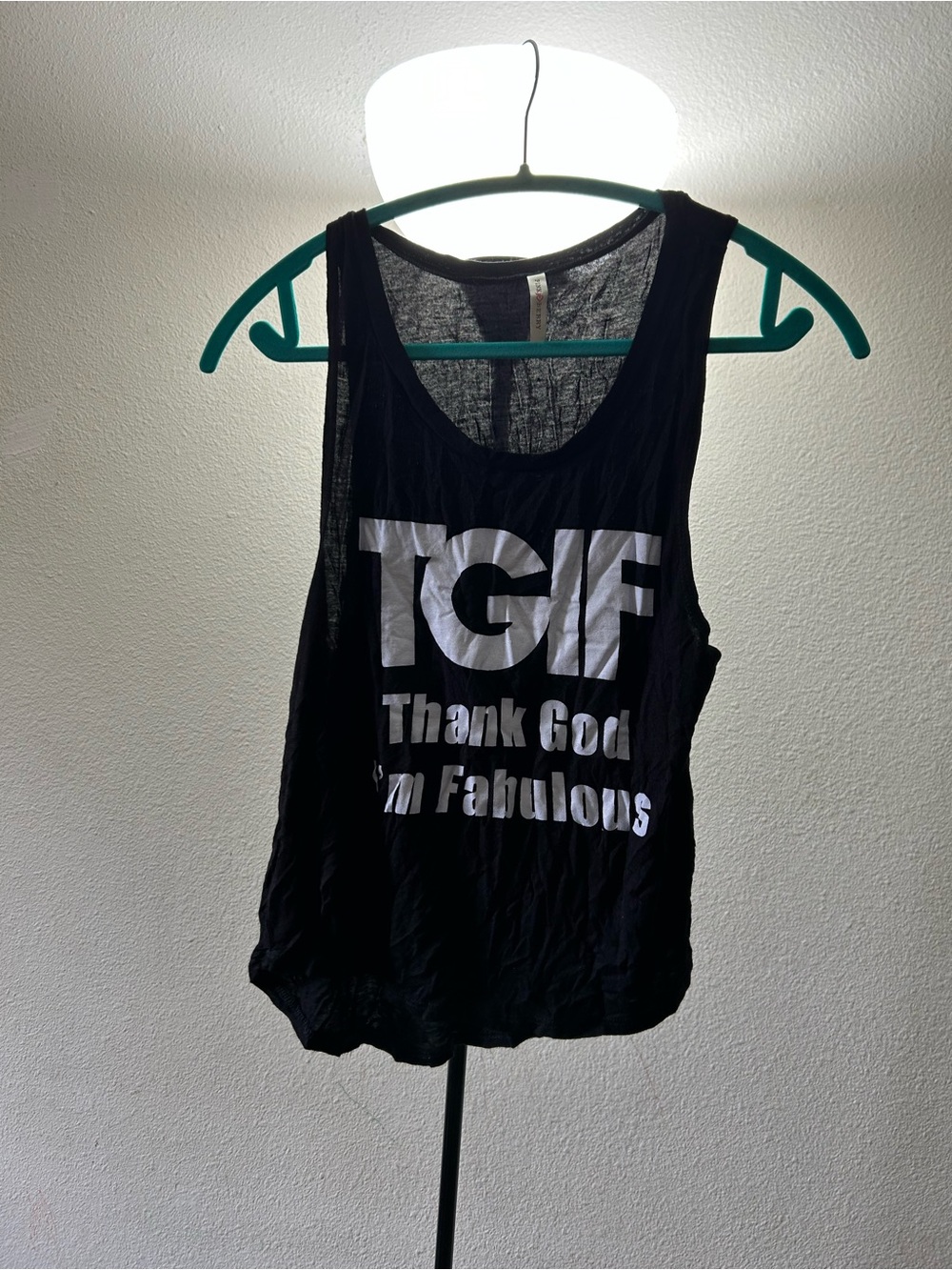Black TGIF Graphic Tank Top - Thank God I'm Fabulous